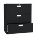 Hon Black 3 drawer Lateral File Cabinet